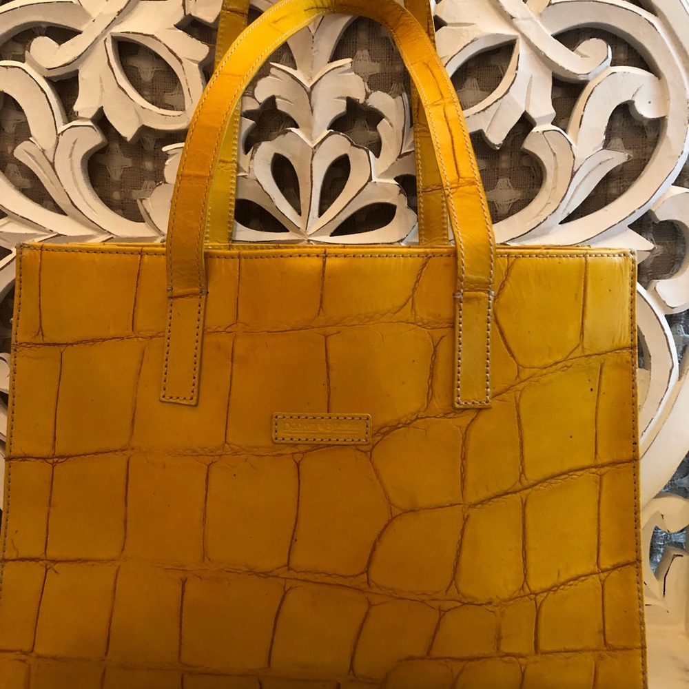 Dooney & Bourke Yellow Embossed Double handle bag